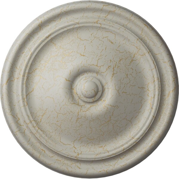 Ekena Millwork Reece Ceiling Medallion (Fits Canopies up to 2 3/8"), 12"OD x 1 3/4"P, Pot of Cream Crackle CM12REPCC - main